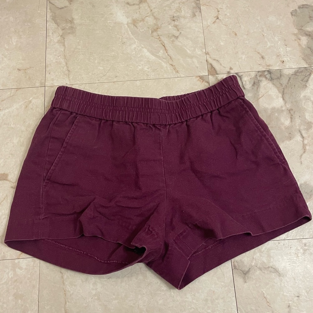 J.Crew Maroon Elastic Shorts - Picture 4 of 4